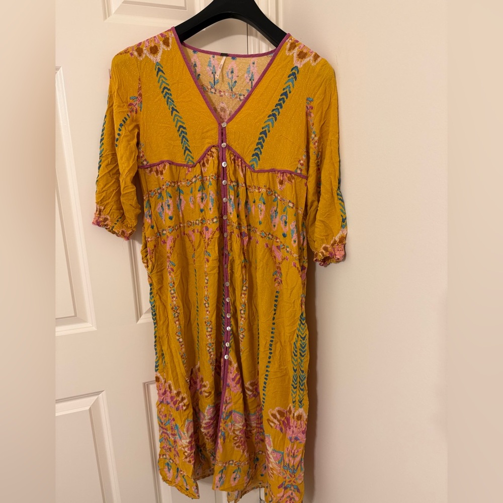 Free People Foley Maxi Dress in the Daylight Combo print XS - Picture 3 of 5